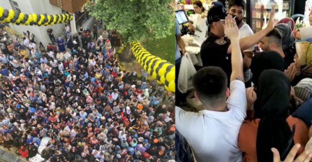 İndirim izdiham oluşturdu: Çevik kuvvet müdahale etti