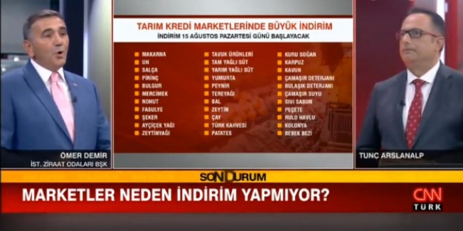 Tarım Kredi Kooperatifi'nin 1.400 marketinde fiyat indirimleri pazartesi başlıyor