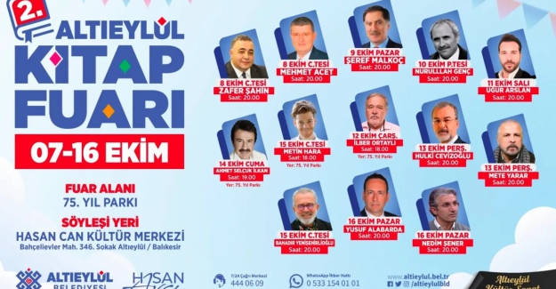 Balıkesir Altıeylül 2. Kitap Fuarı başlıyor