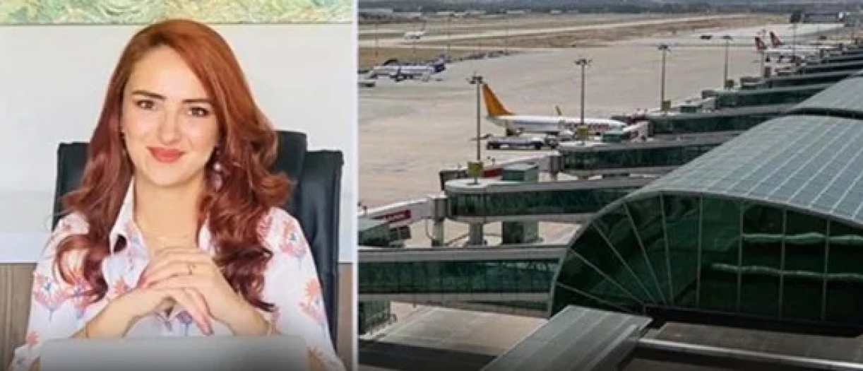 Bilişim şirketinin müdürü kadın uçağın kapısından aşağıya atladı