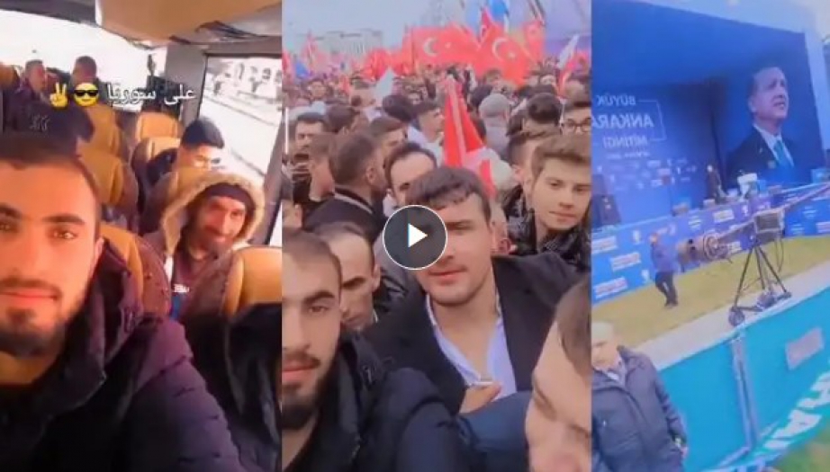 Suriyeliler AKP mitingine katıldı