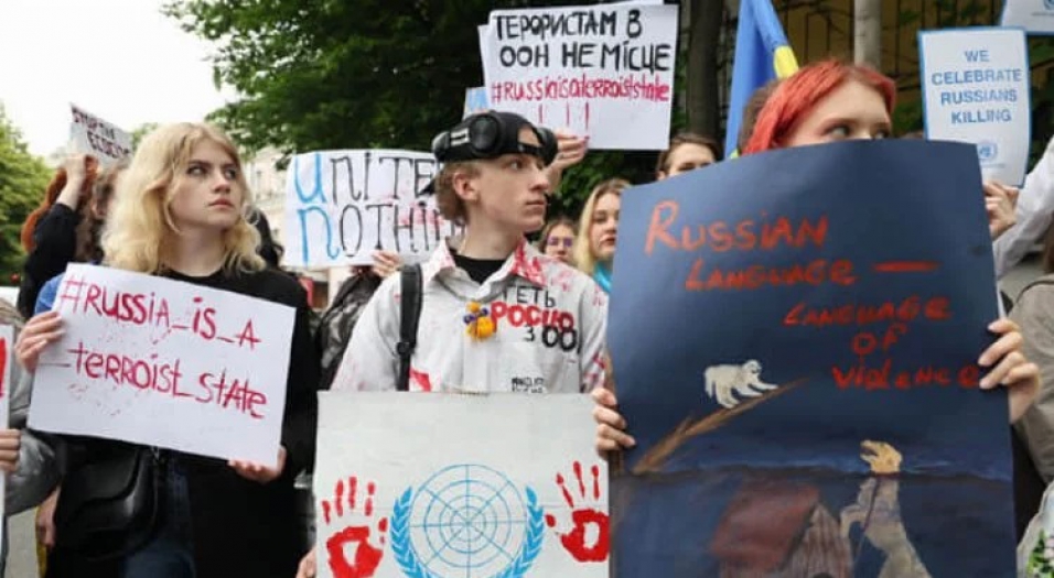BM, Ukrayna'nın başketi Kıyiv'de protesto edildi