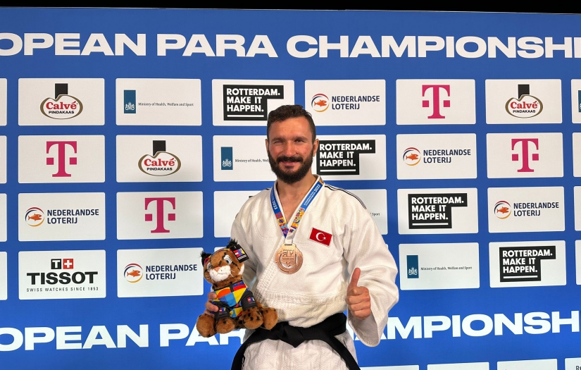 Görme engelli sporcumuz, Judo Şampiyonası’nda Avrupa üçüncüsü oldu