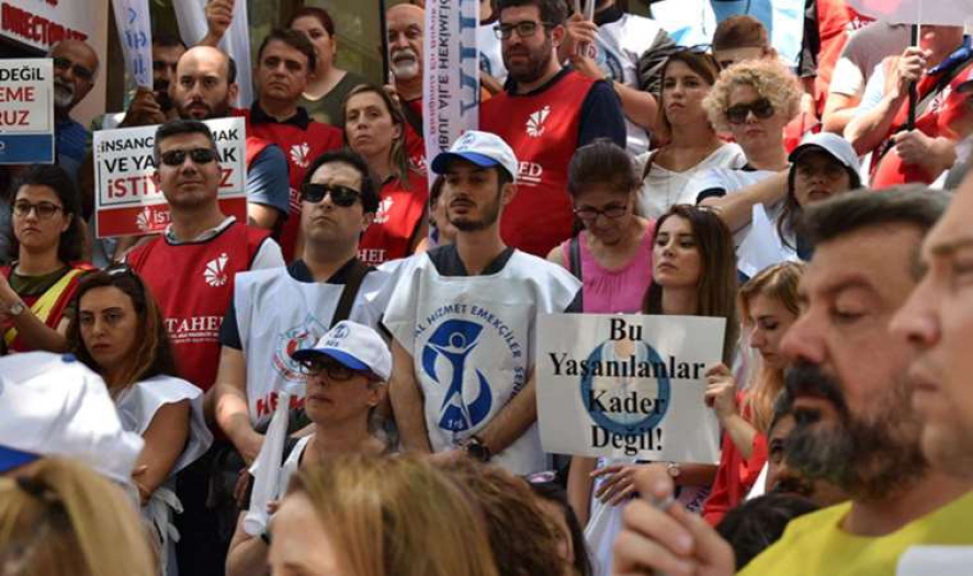 Sağlık emekçilerinin iş bırakma eylemi başladı