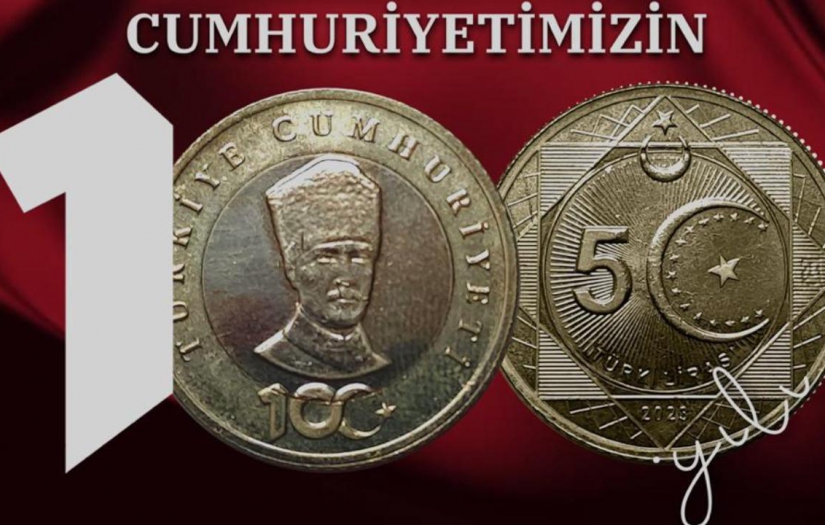 Cumhuriyet'in 100. yılına özel hatıra para basıldı