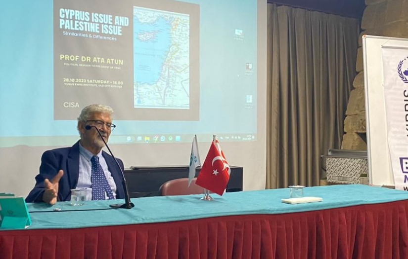 Prof. Dr. ATA ATUN, "Kıbrıs ve Filistin, Benzerlikleri ve Ayrılıkları" başlıklı konferansla gençleri aydınlattı