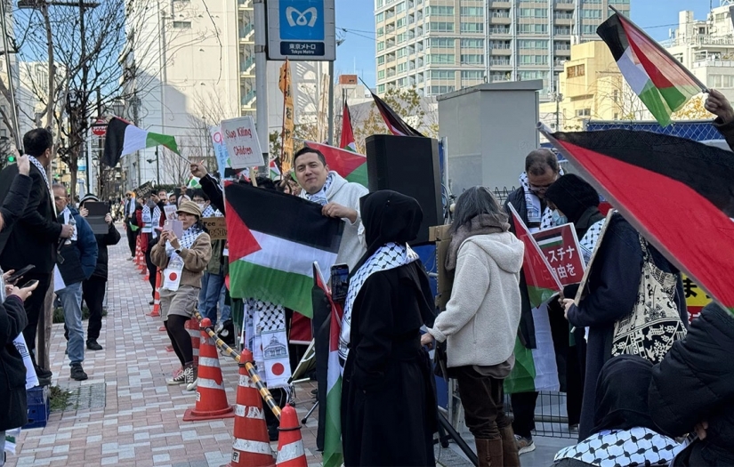 Japonya'da "Filistin'e özgürlük" protestosu