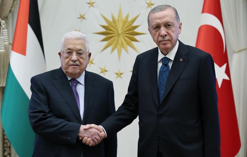 Filistin Devlet Başkanı Mahmut Abbas Ankara'da