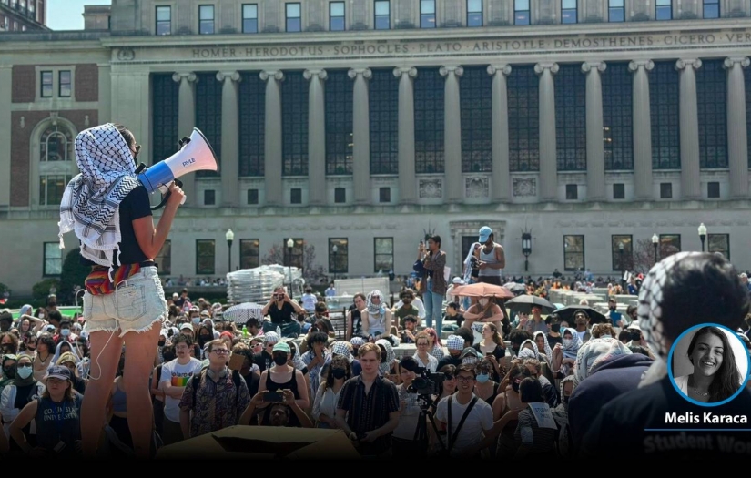 Columbia Üniversitesi'nde Gazze için kamp kuran öğrenciler, uzaklaştırma kararına rağmen alandan ayrılmıyor
