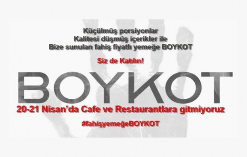Kafe ve restoranların artan fiyatlarına karşı boykot çağrısı yapıldı
