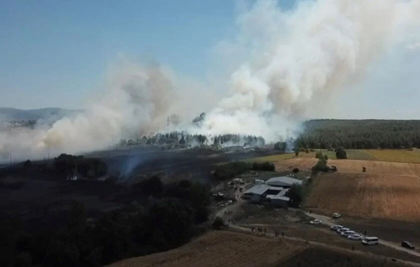 Bursa’nın Nilüfer ilçesinde çıkan yangın kontrol altına alındı