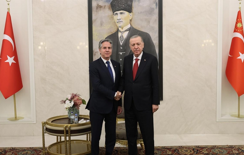 Cumhurbaşkanı Erdoğan, ABD Dışişleri Bakanı Blinken'ı kabul etti