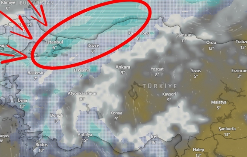 Kar Marmara’da başladı. Meteoroloji İstanbul tahminini saat vererek açıkladı