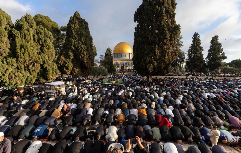 Mescid-i Aksa'da bayram namazı