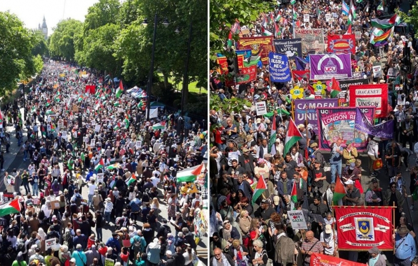 Binlerce kişi İngiltere'nin İsrail'e silah satışını protesto etti