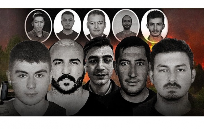 Orman yangını Şehitlerimize son görev