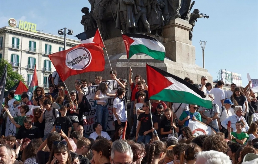 Milano ve Bologna'da sokaklar karıştı: İtalya'da Gazze için genel greve gidildi