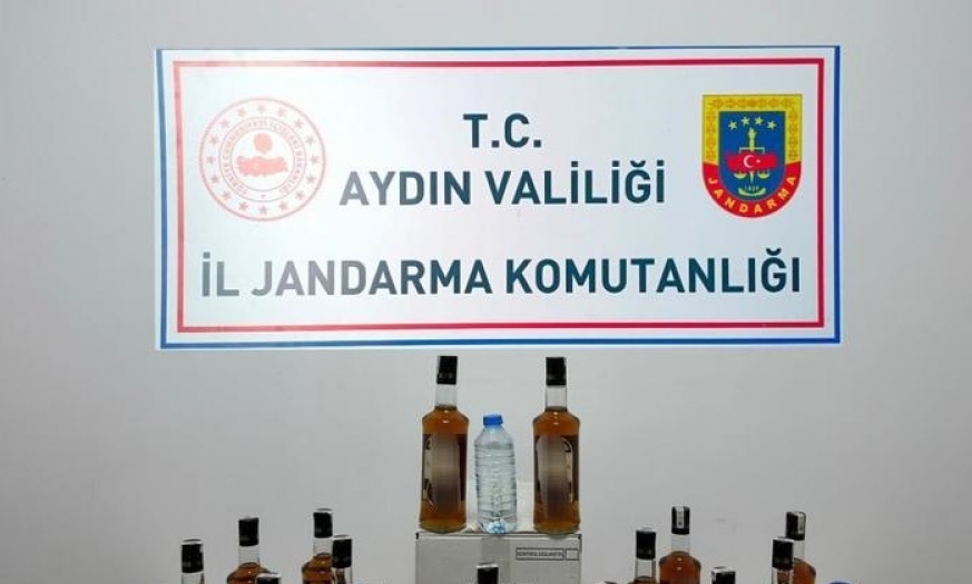 Aydın'ın Çine ilçesinde 6 ton sahte içki ele geçirildi
