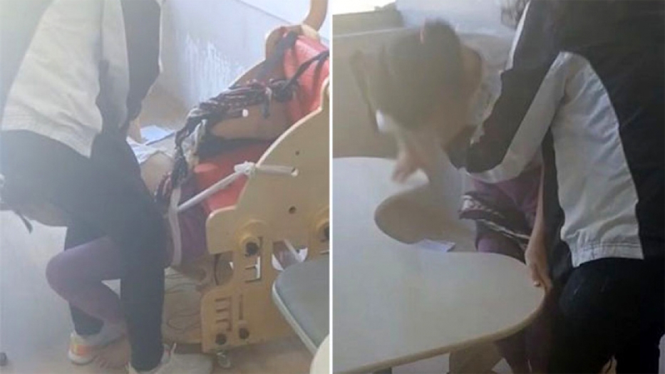 Bursa’daki bu okuldan skandal görüntüler! Otizmli öğrenciler sıralara bağlanarak ders işleniyor..