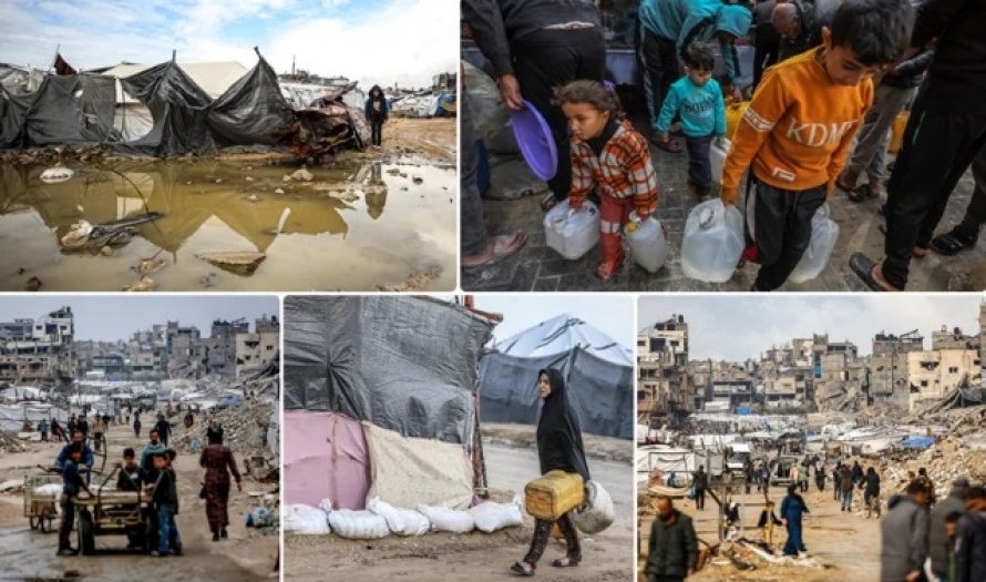 Siyonist İsrail’den Gazze’de su zulmü: Çocuklar bir yudum su için kilometrelerce yürüyor!