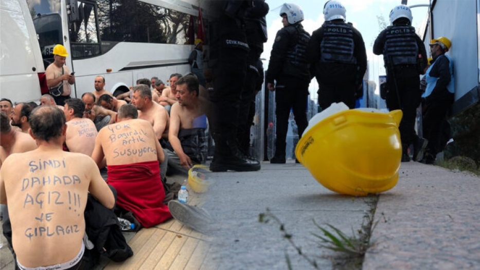 Bakanlık önünde açlık grevine başlayan 110 maden işçisi gözaltına alındı