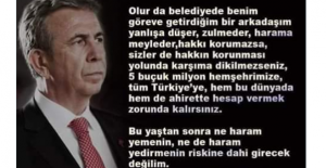 Ak Parti’li vekilden Mansur Yavaş’a destek