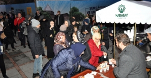 Konya'da Vuslat’a özel çorba ve sahlep ikramı