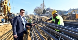 Osmangazi Meydanı’na İlk Harç Döküldü