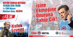 Türk Metal Sendikası'ndan 19 Ocak'ta dev Bursa Mitingi