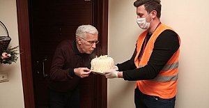 Nilüfer ekiplerinden pasta sürprizi