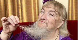 28 cm sakalı olan kadın rekor kırdı! İşte dünyanın en ilginç rekorları...