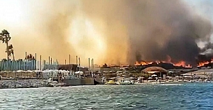 Çeşme Alaçatı'da yangın