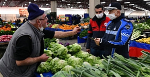 Pazaryeri esnafına HES Kodu denetimi