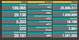 Son 24 saatte 222 vatandaşımız hayatını kaybetti; 29 bin 136 yeni vaka belirlendi
