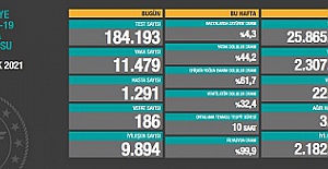 Son 24 saatte salgından vefat sayısı 186 kişi daha artarak toplamda 22 bin 450'ye yükseldi