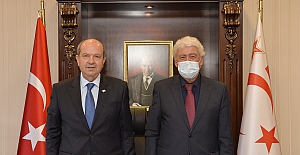 KKTC Cumhurbaşkanı Ersin Tatar, KİÜ Dekanı Prof. Dr. Ata Atun’u kabul etti