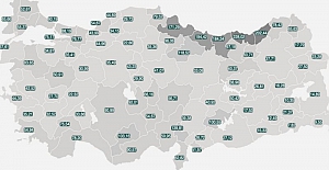 Türkiye'de geçen hafta koronavirüs vaka sayısı oranı en yüksek ve en düşük iller hangileri?