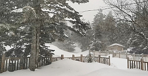 Uludağ Mart ayını karla karşıladı