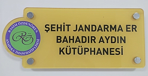 Şehit Jandarma'nın ismi Okul Kütüphanesine verildi