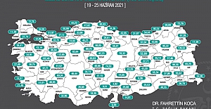 Sağlık Bakanı Koca illere göre Covid-19 haftalık vaka  tablosunu yayınladı