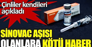 Sinovac aşısı olanlara kötü haber