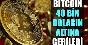 Kripto para Bitcoin 40 bin doların altına geriledi
