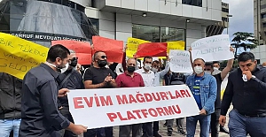 'Evim' mağdurlarından TMSF önünde eylem
