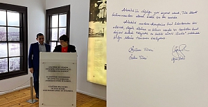 BioNTech'in Türk kurucuları Türeci ve Şahin, Selanik'te Atatürk Evi'ni ziyaret etti