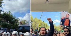 Boğaziçi'nde tutuklamaları protesto eden öğrencilere gözaltı