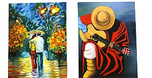 Resim Atölyesi kursiyerleri sergi açtılar