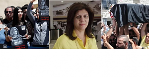 İsrail Ordusu tarafından katledilen Gazeteci Şirin ebu Akile'nin cenaze törenine binler katıldı