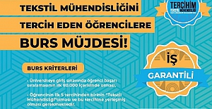 Tekstil mühendisliği öğrencilerine asgari ücret tutarında burs