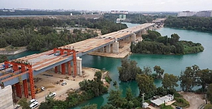 Türkiye'nin en büyük 4'üncü köprüsünün yüzde 56'sı tamamlandı