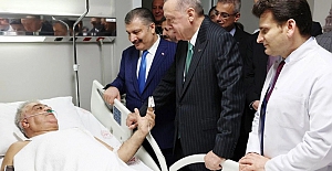 Cumhurbaşkanı Erdoğan'dan Binali Yıldırım'a geçmiş olsun ziyareti